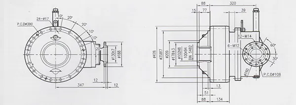 Réducteur planétaire pour bétonnières