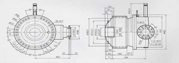 Réducteur planétaire pour bétonnières